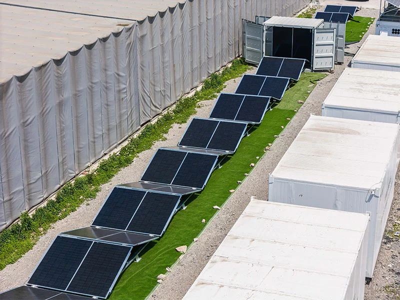 LZY Mobile Solar Container System - Folding Solar Panel Deployment Process